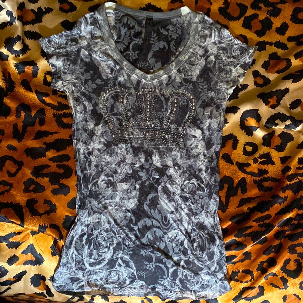 🥀2000s rhinestone shirt🥀